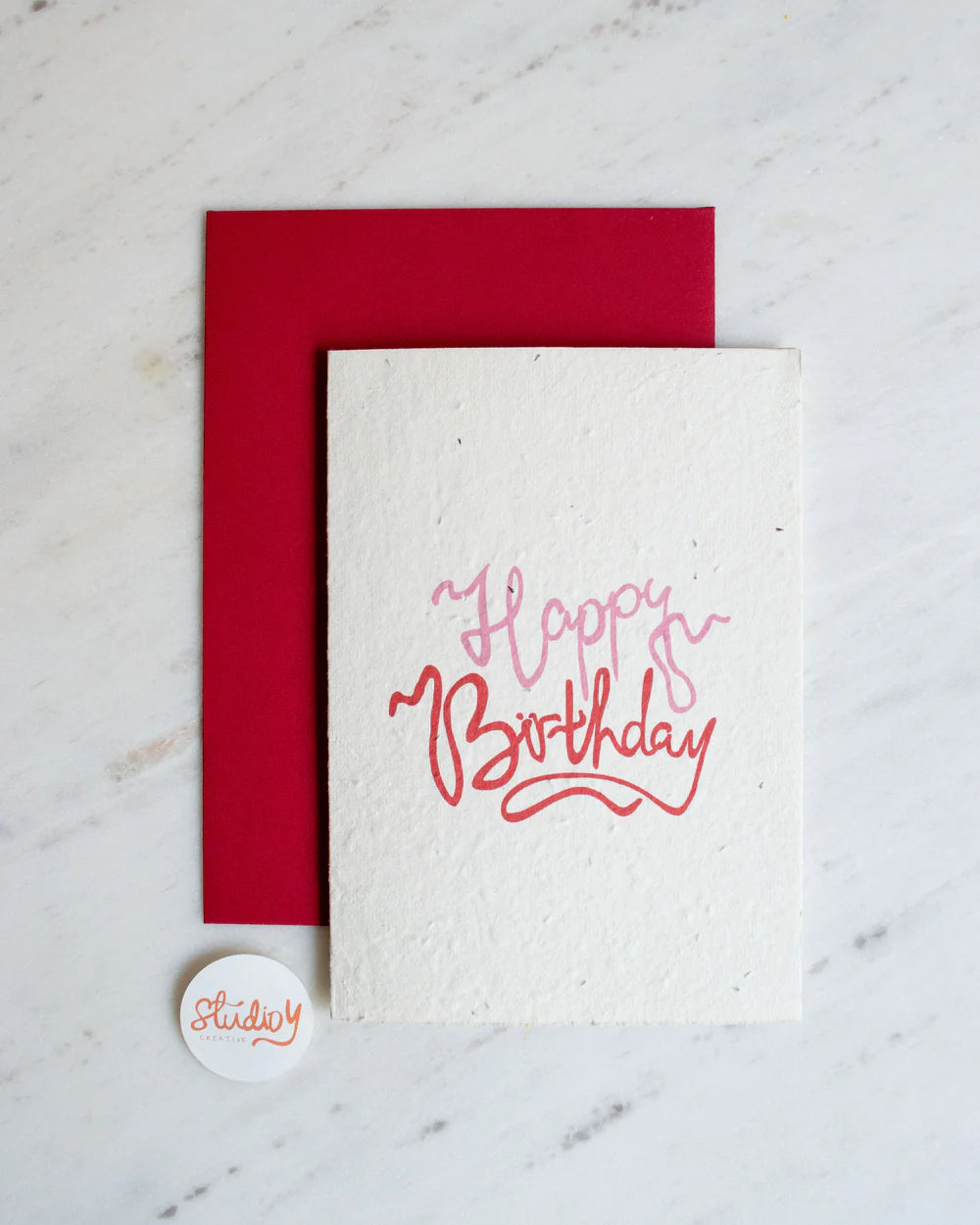 Happy Birthday PINK - Plantable card